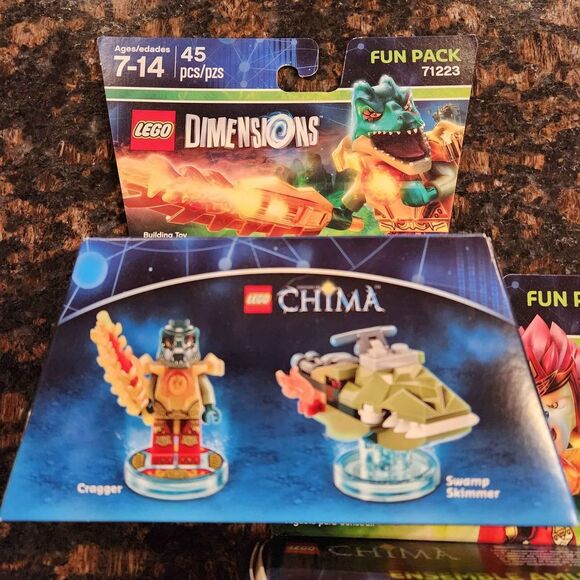 2 BRAND NEW Lego Chima Fun Packs 71223 Swamp Skimmer 71222 Mighty Lion Rider - Picture 2 of 4